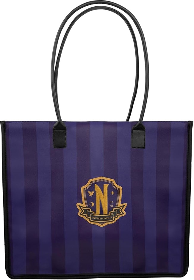 CINEREPLICAS Wednesday TV Nevermore Academy Shopping Bag, Purple