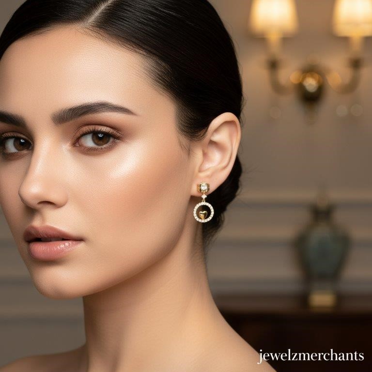 22K/Italy Solid Gold Filled Earring -(stamped 22K/Italy)-Warranty Quality