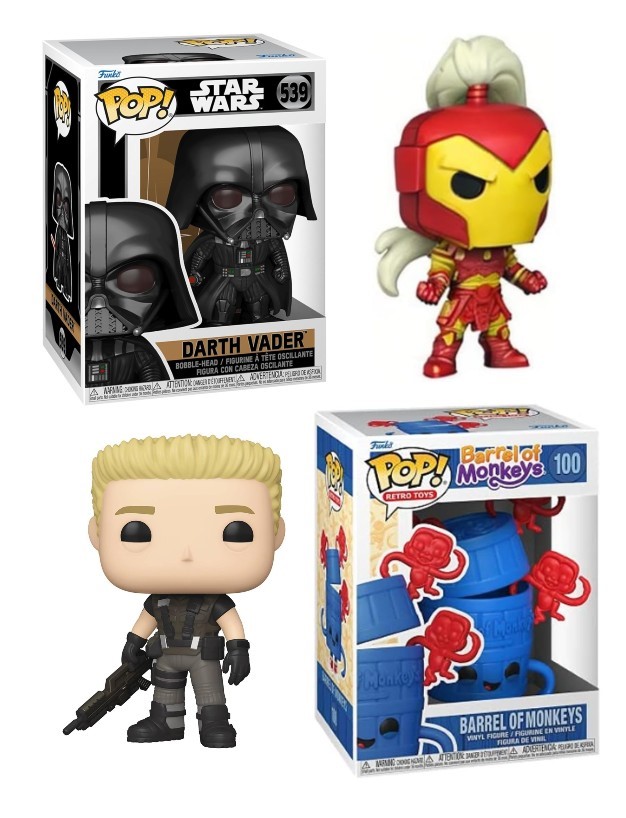4 x POP VINYL PACK - 1x Barrel of Monkeys Vinyl Figure, 1 x Starship Troope