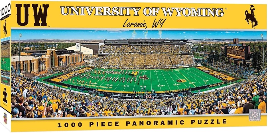 MASTERPIECES 1000 Piece Sports Jigsaw Puzzle NCAA Wyoming Cowboys Center Vi