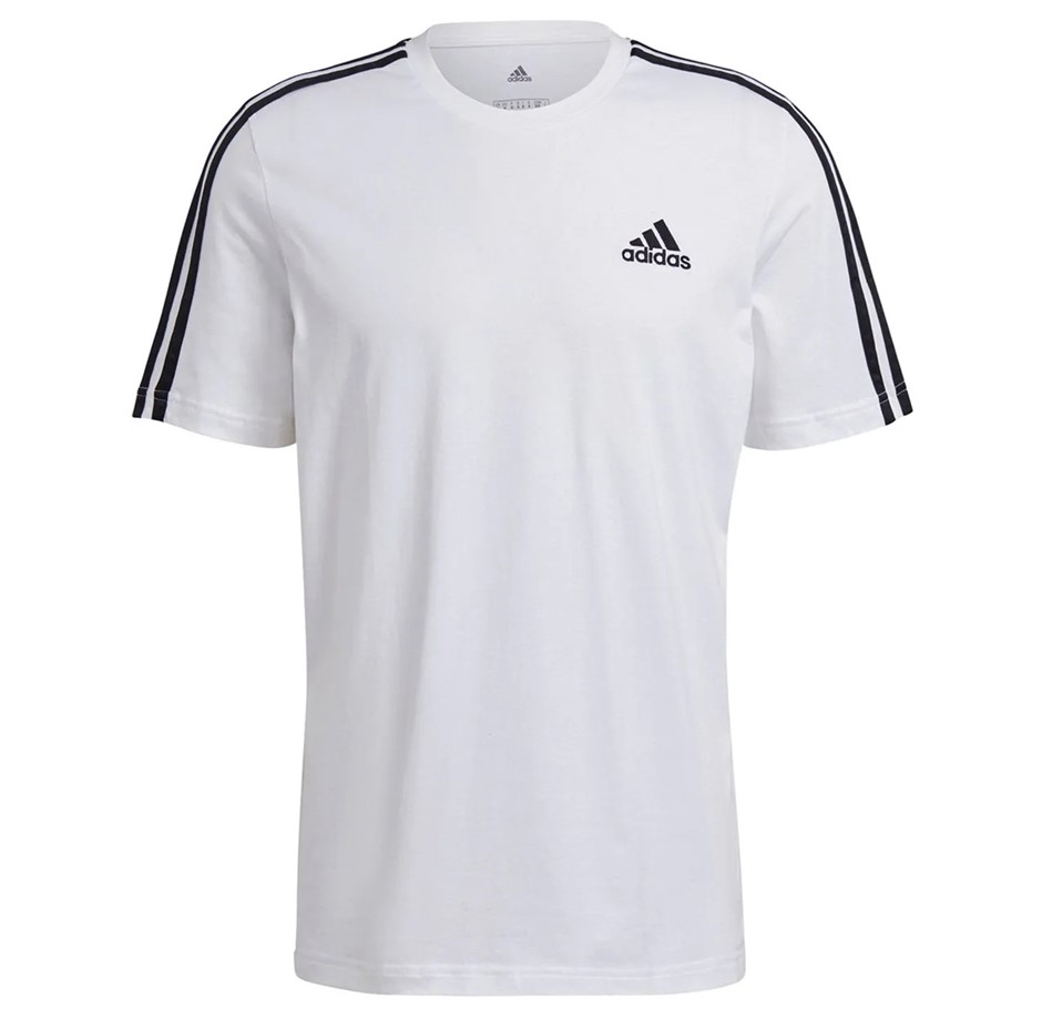 ADIDAS Men's 3S SJ Tee, Size AU 2XL, 100% Cotton, White/Black, GL3733 (2103