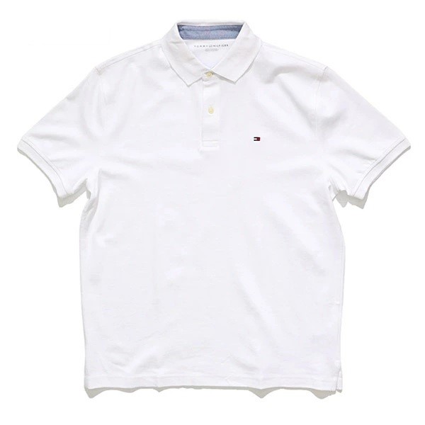 TOMMY HILFIGER Men's LIC COS Richard Polo, Size 2XL, 100% Cotton, White (YC