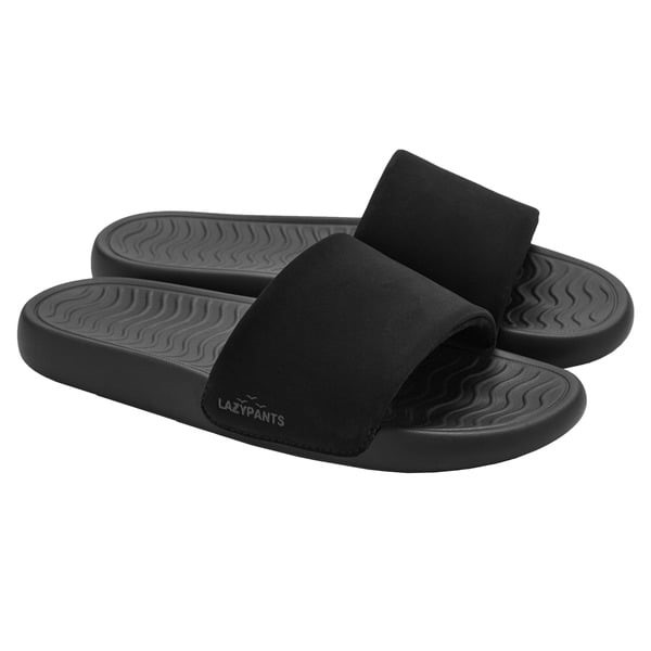 LAZYPANTS Women's Slides, Size US9, Black. NB: minor use.