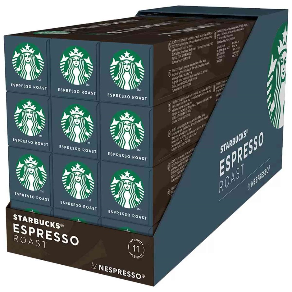 STARBUCKS By Nespresso Coffee Capsules 120 Pack Espresso Roast. BB: 16/07/2