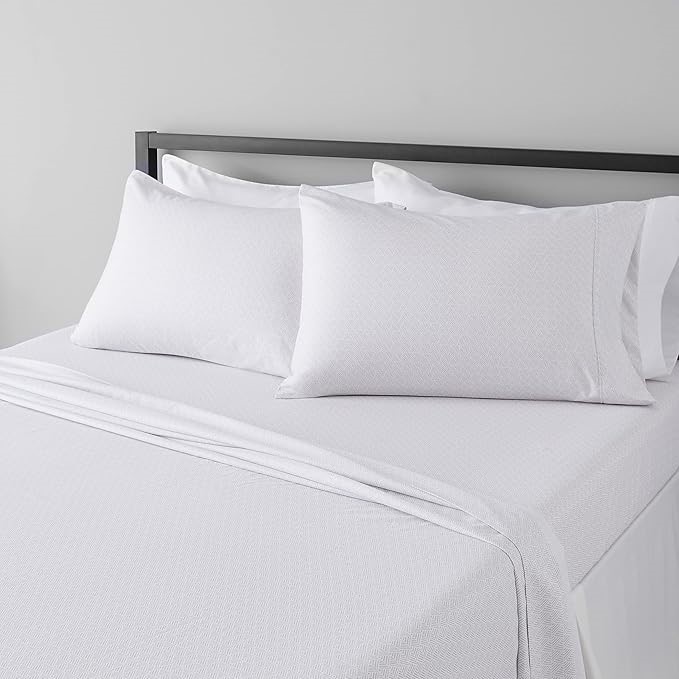 Amazon Basics Lightweight Super Soft Easy Care Microfiber Bed Sheet Set wit