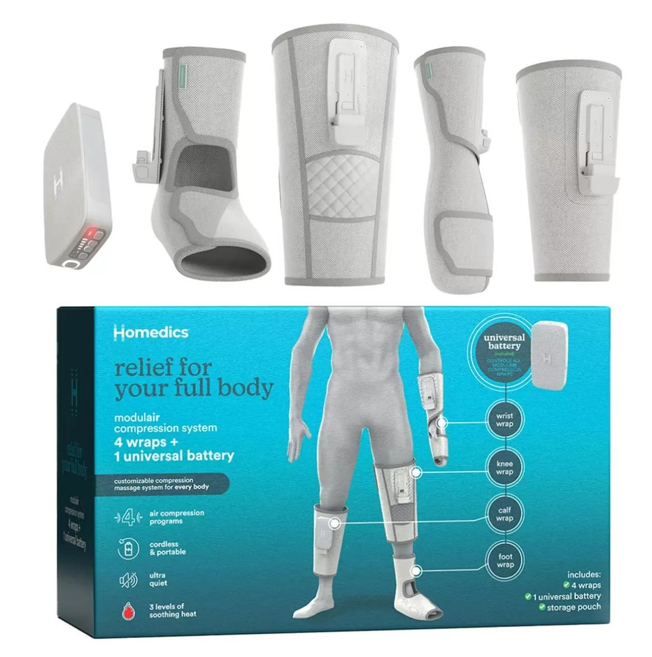 HOMEDICS Modular Compression Massage Bundle, SR-CMX10BND-AU. NB: Minor Use.
