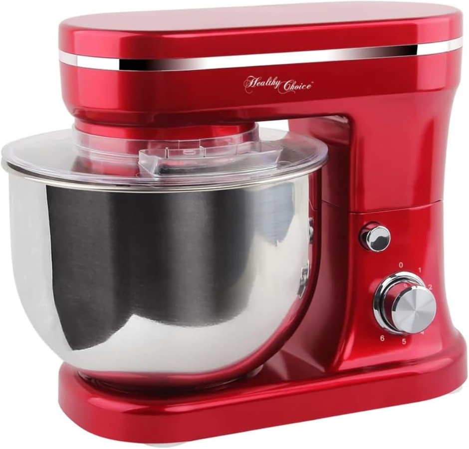 HEALTHY CHOICE Powerful Mix Master 1200W 5L, Colour: Red. NB: Minor Use.