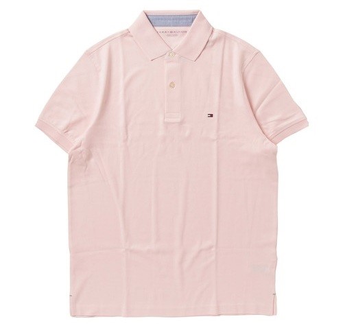 TOMMY HILFIGER Men's Richard Polo, Size S, 100% Cotton, Pink (TOA), 43844.