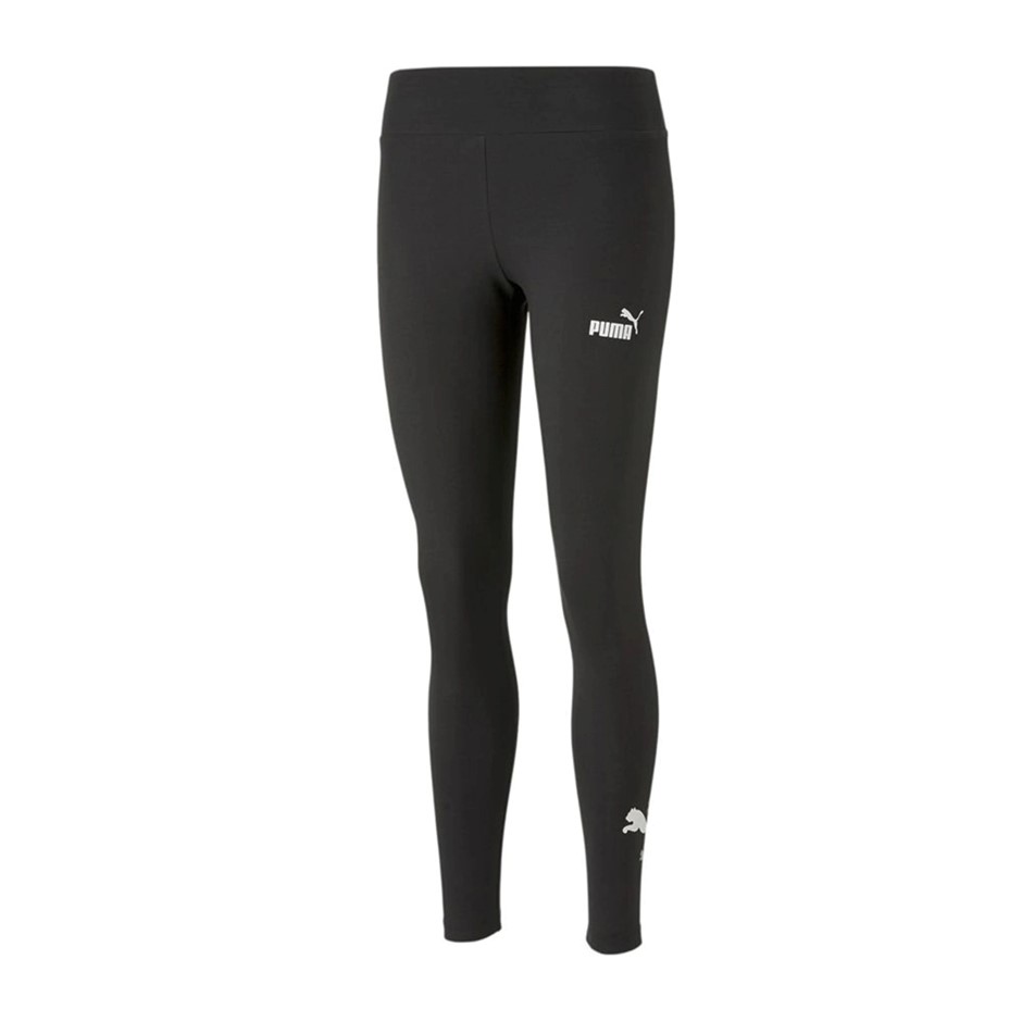 2 x PUMA Women's ESS+ Logo Power Leggings, Size XS, 95% Cotton, Black (01),