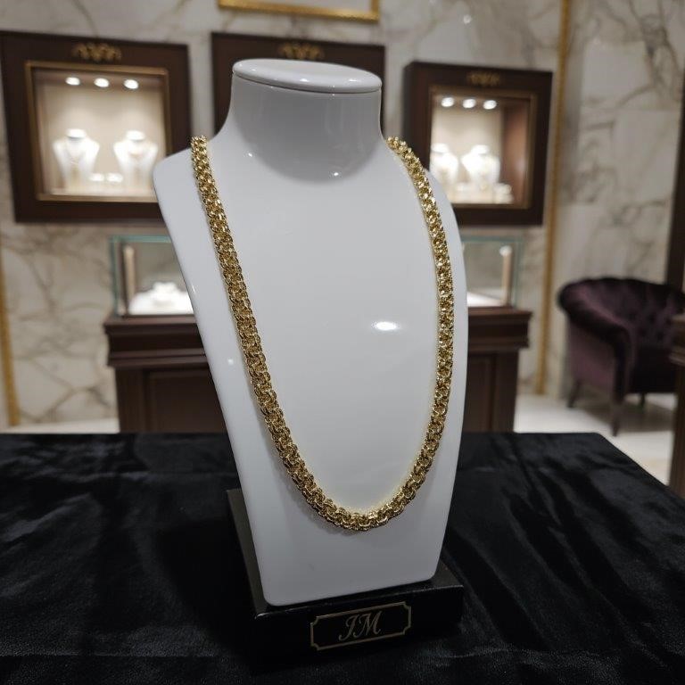 18k Italy Stamped Solid Heavy Yellow Gold Filled Cuban Chain-55cm