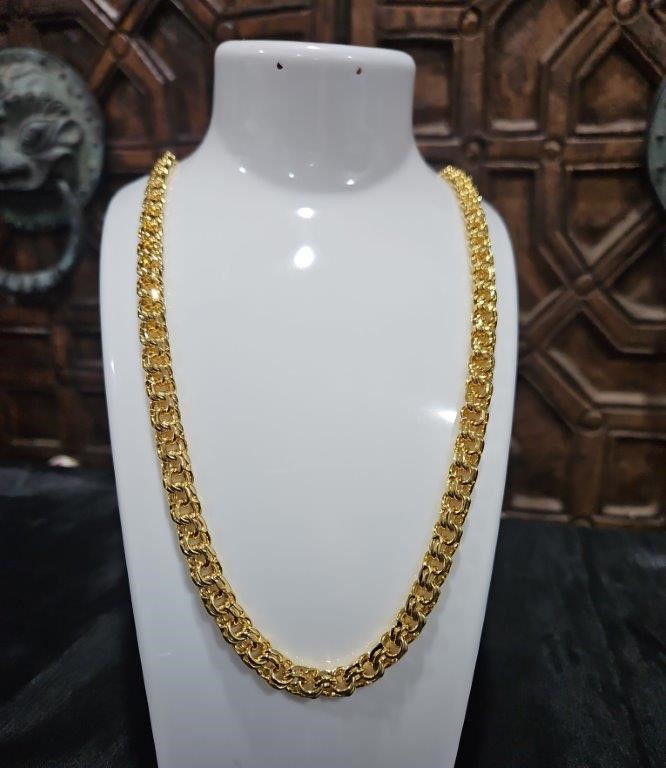 22K/Italy Solid Gold Filled Chain -(stamped 22K/Italy)