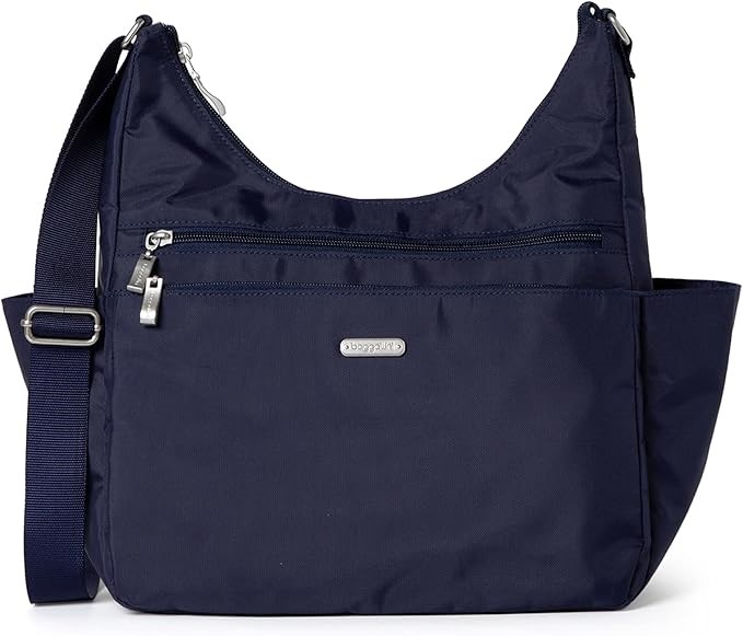 Baggallini Essential Hobo Crossbody, Cadet Navy, One Size