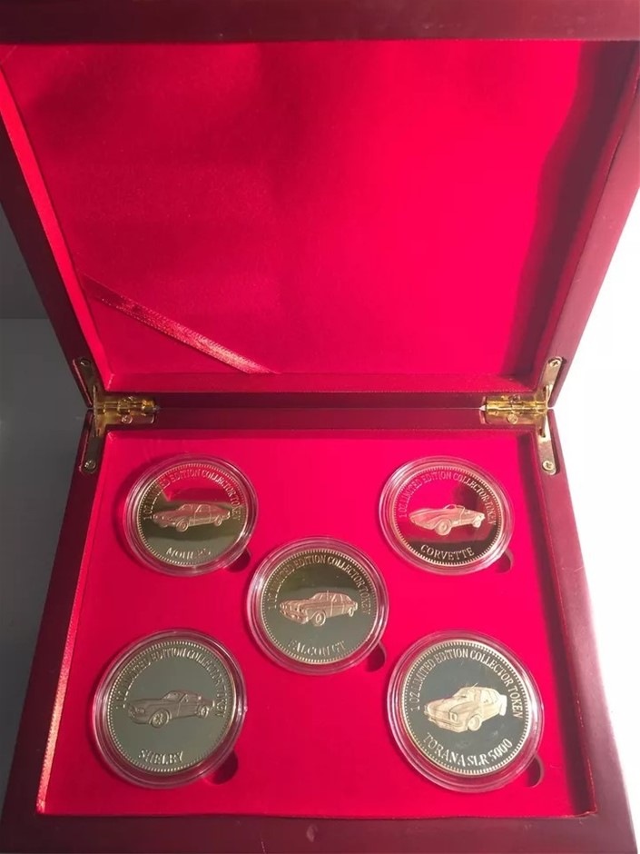 2016 Boxed Set of 5 x 1 oz Muscle Car Series 1 Gold HGE Eddition LTD 1,000