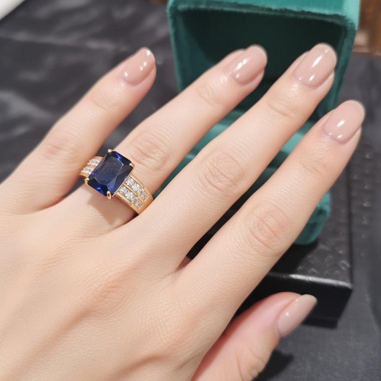 18K/Italy White Gold Filled Ring -(stamped)-Warranty Quality-9US