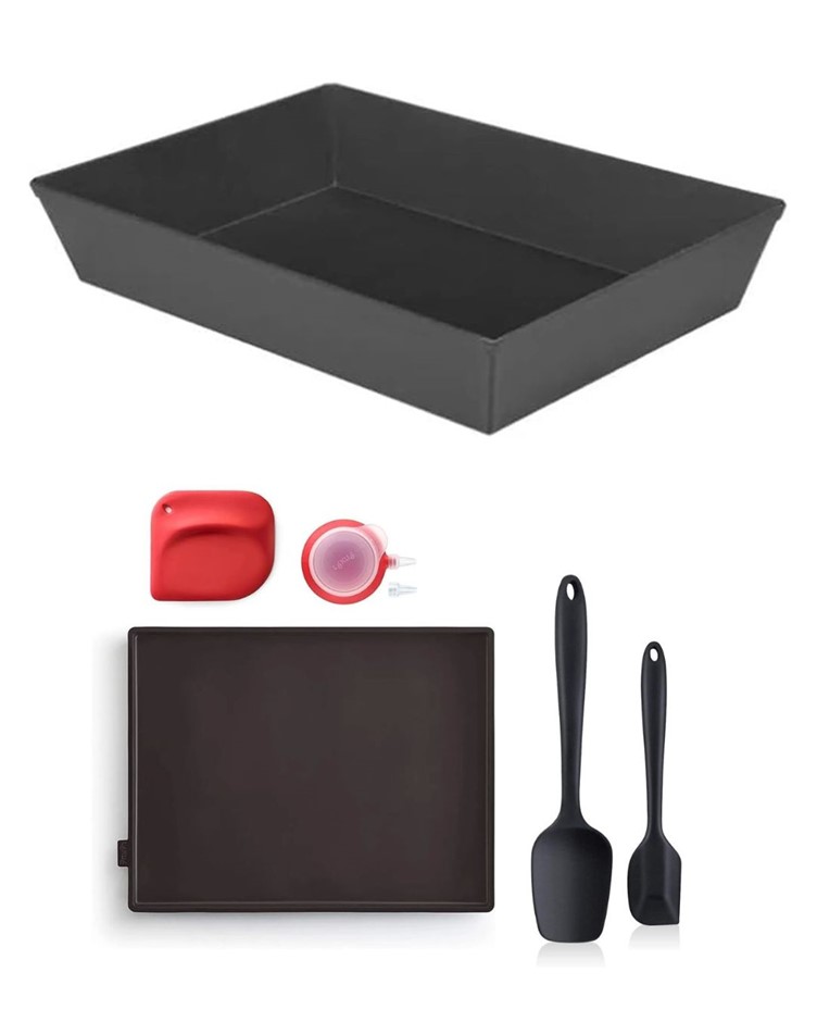 BAKING BUNDLE: Lékué Jelly Roll Pan Set + Kapaski Silicone Spatulas (2-Piec