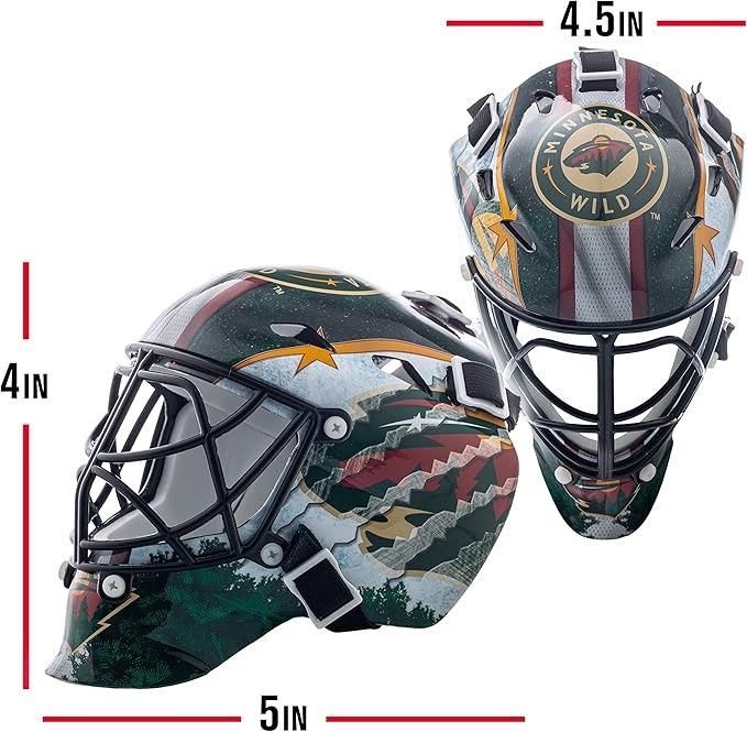 Franklin Sports NHL League Logo Mini Goalie Mask, Minnesota Wild.