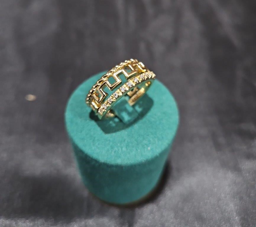 18K/Italy Solid Gold Filled Ring -(stamped 18K/Italy)-Warranty Quality-9 US