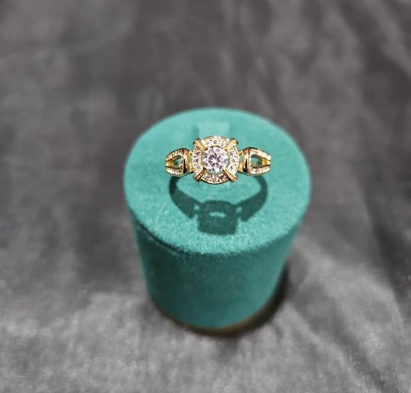 18K/Italy Solid Gold Filled Ring -(stamped 18K/Italy)-Warranty Quality-8 US