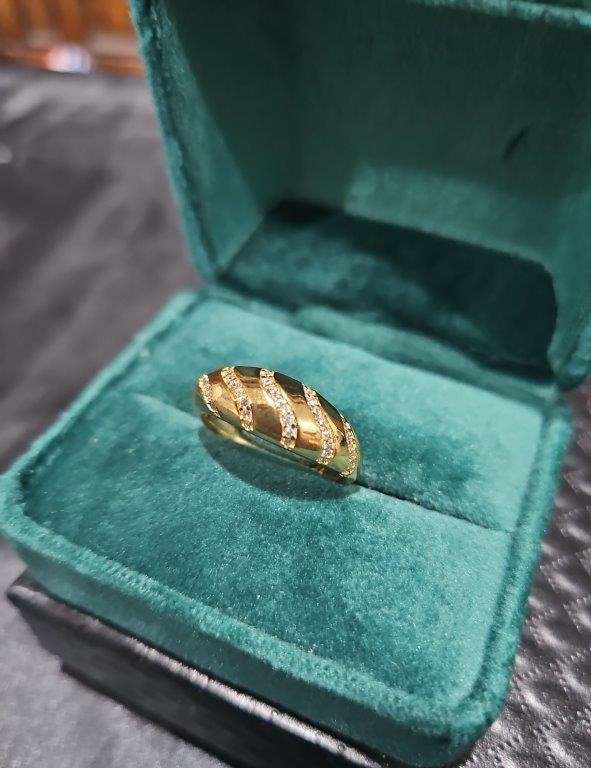 18K/Italy Solid Gold Filled Ring -(stamped 18K/Italy)-Warranty Quality- 7US