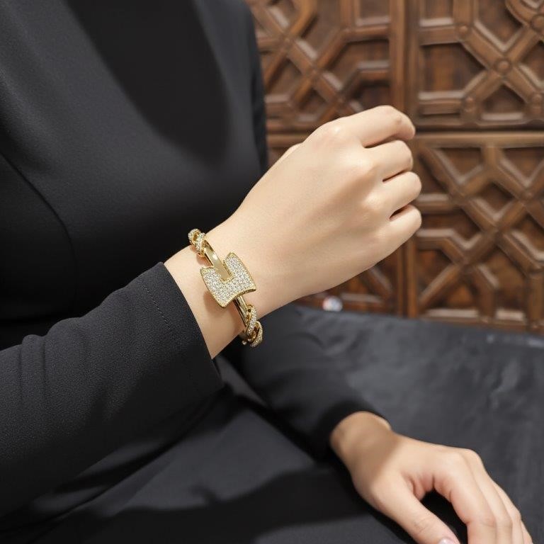 18K/Italy Solid Gold Filled Bangle -(stamped 18K/Italy)-Warranty Quality