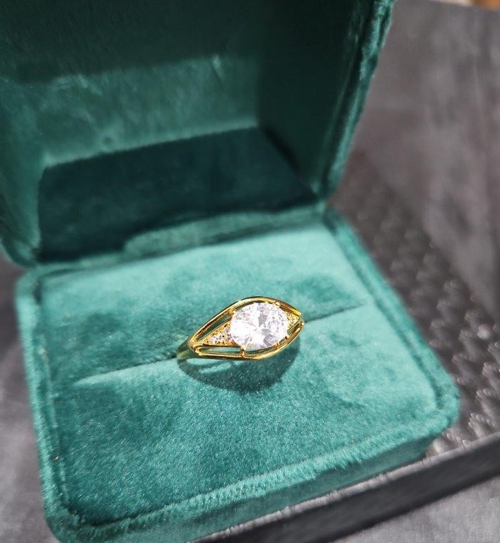 22K/Italy Solid Gold Filled Ring -(stamped 22K/Italy)-Warranty Quality