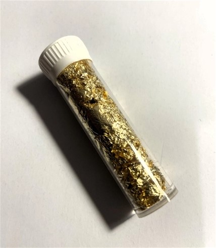 Vial full of Gold Leaf/Flake Vial full of Gold Leaf/Flake<