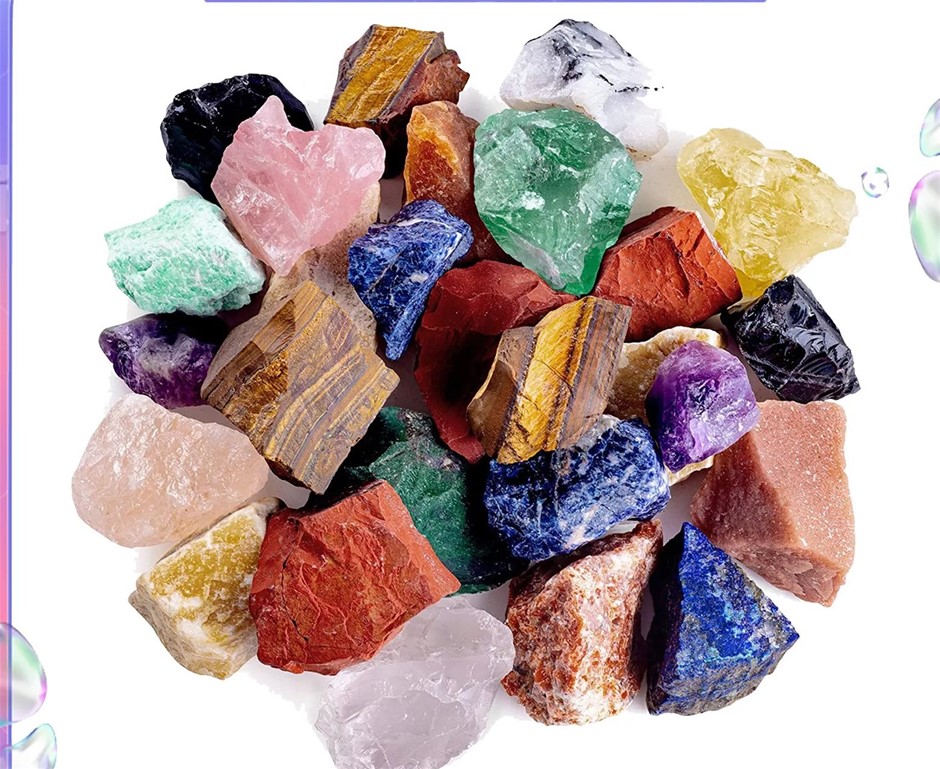 500G Mixed Rough Raw Crystal Gemstone Chunks Natural Raw Minerals Bulk</