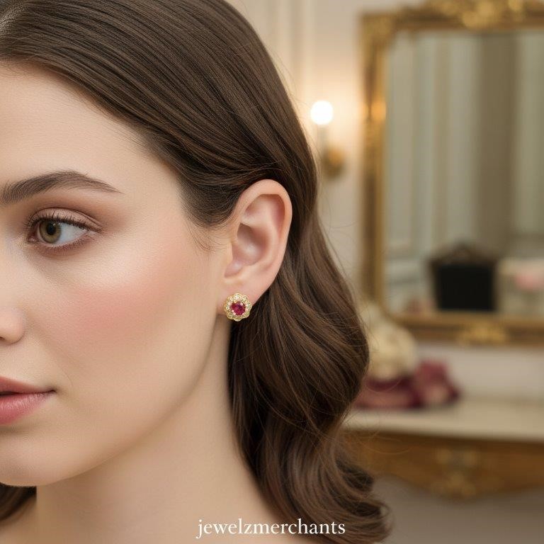 22K/Italy Solid Gold Filled Earring -(stamped 22K/Italy)-Warranty Quality