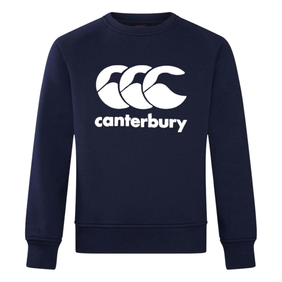CANTERBURY Men's CCC Fleece Crew Sweater, Size L, 60% Cotton, 769 Navy, QA0