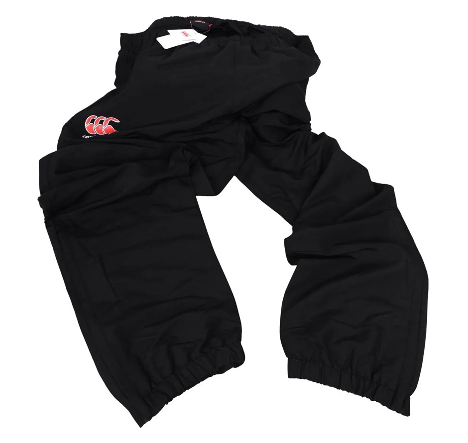 CANTERBURY Men's CCC Zip Track Pant, Size M, 100% Polyester, Black (989), Q