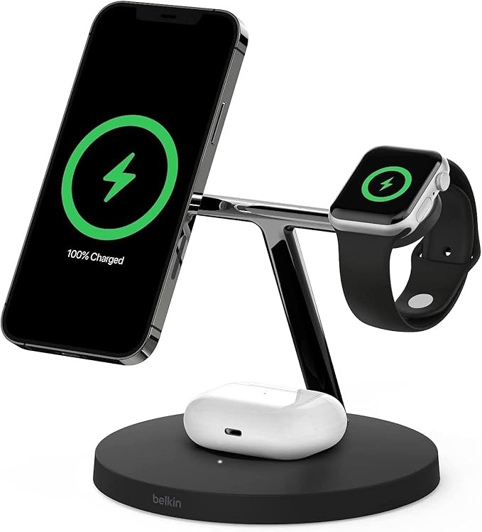 BELKIN BoostCharge PRO 3-in-1 Wireless Charger with MagSafe for iPhone 16,