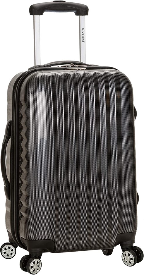 ROCKLAND Melbourne Hardside Expandable Spinner Wheel Luggage, Carbon, Carry