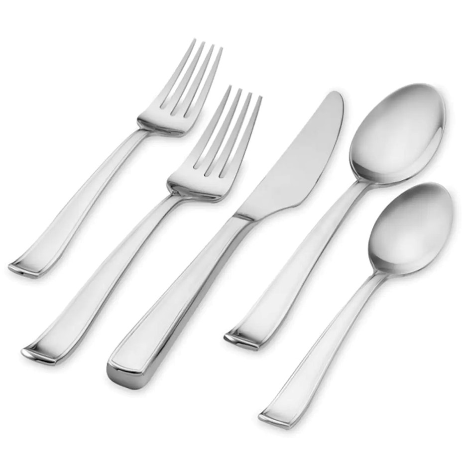 GOURMET SETTINGS 20-Piece Monaco 18/10 Stainless Steel Cutlery Set. NB: sli