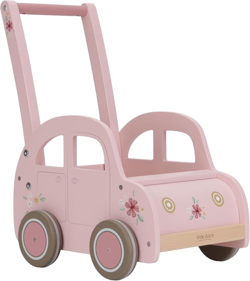 LITTLE DUTCH Baby Walker Wagon, Pink