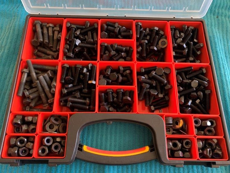 Quality Large Sized Carry Case with Various Size Black Bolts