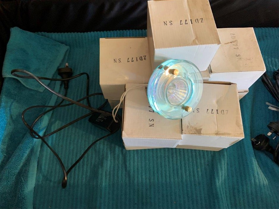 New in Boxes LED Down Lights with Power Cables - Qty 12