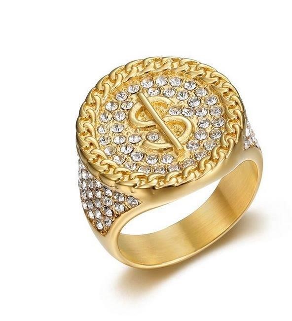 Italy 925 Silver Hip Hop Men's Ring (Stamps)-10 US