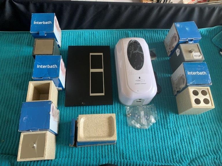 Box Containing Various Bathroom Items Comprising