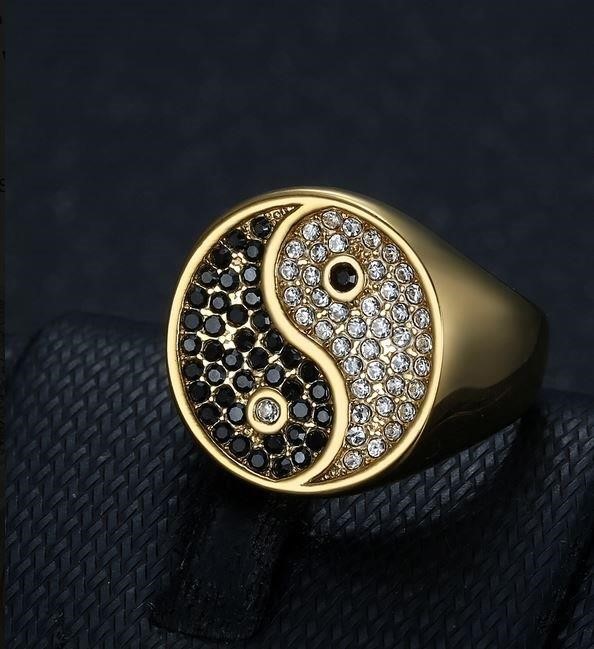 Italy 925 Silver Hip Hop Men's Ring (Stamps)-12 US