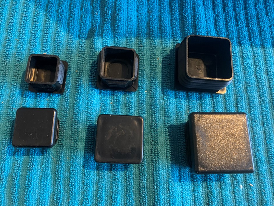 Large Quantity of Square End Caps, Black