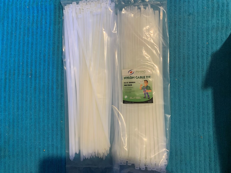 New in Packaging Jinhang Nylon Cable Ties - Qty 20 Packets
