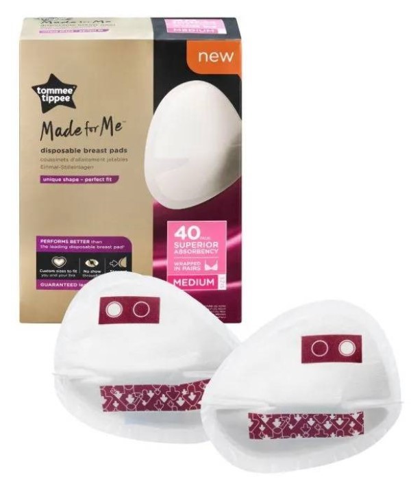 TOMMEE TIPPEE Made for Me Disposable Breast Pads 40pk