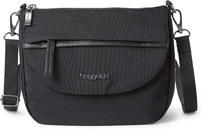 Baggallini Womens Pocket Crossbody 2.0 With RFID, Black