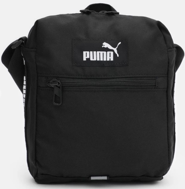 PUMA EvoESS Portable Fabric Crossbody Bag, Unisex, Black.