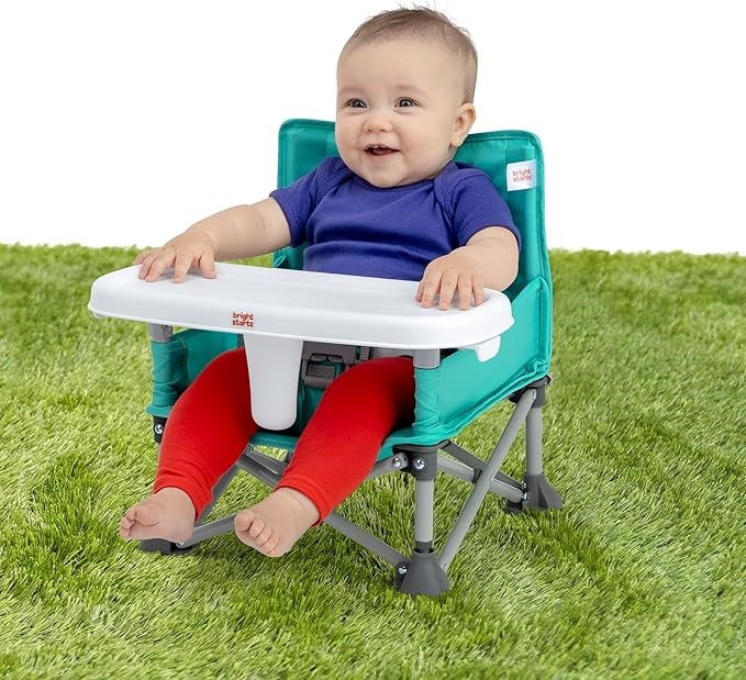 Bright Starts Pop 'N Sit Portable Booster, Indoor/Outdoor Use, Floor Seat w
