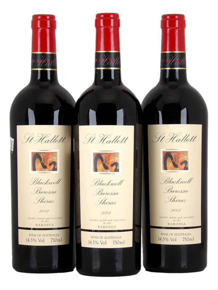 St Hallett’s Blackwall Shiraz 2002 (3x 750mL)