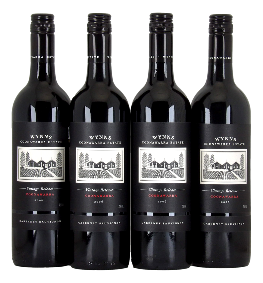 Wynns Coonawarra Estate Vintage Release Cabernet Sauvignon 2006 (4x 750mL)