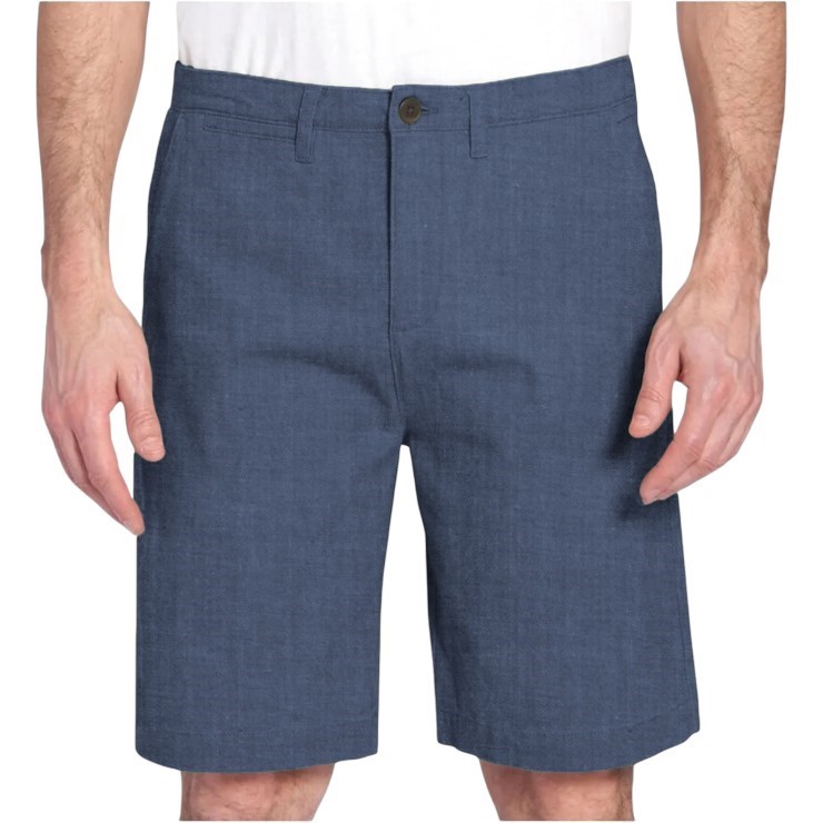 JACHS Men's Chambray Shorts, Size 34, 98% Cotton, Navy. Buyers Note - Disc