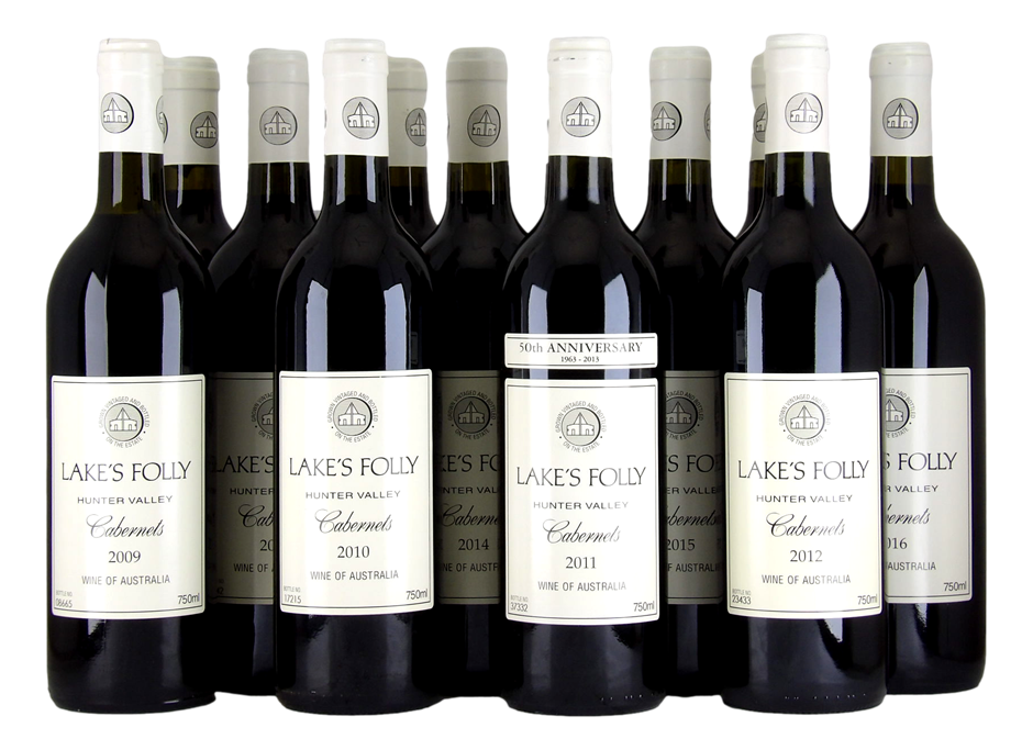 Lakes Folly Cabernets Vertical 2009-2020 (12x 750mL), Hunter Valley