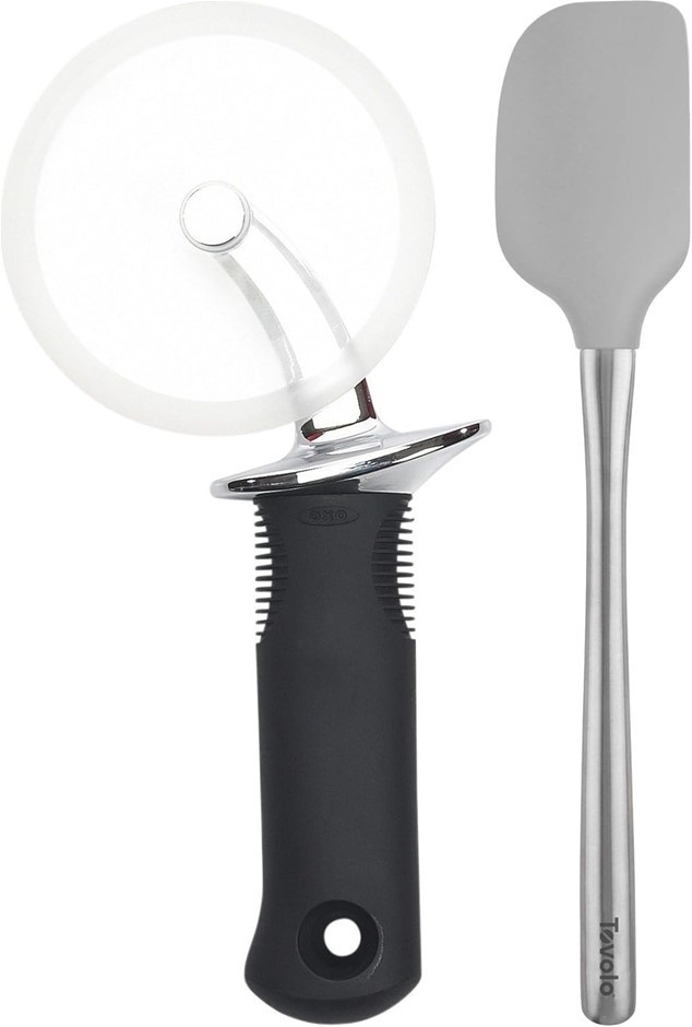 2 x KITCHEN BUNDLE: OXO Good Grips Pizza Wheel & Tovolo Flex-Core Stainless